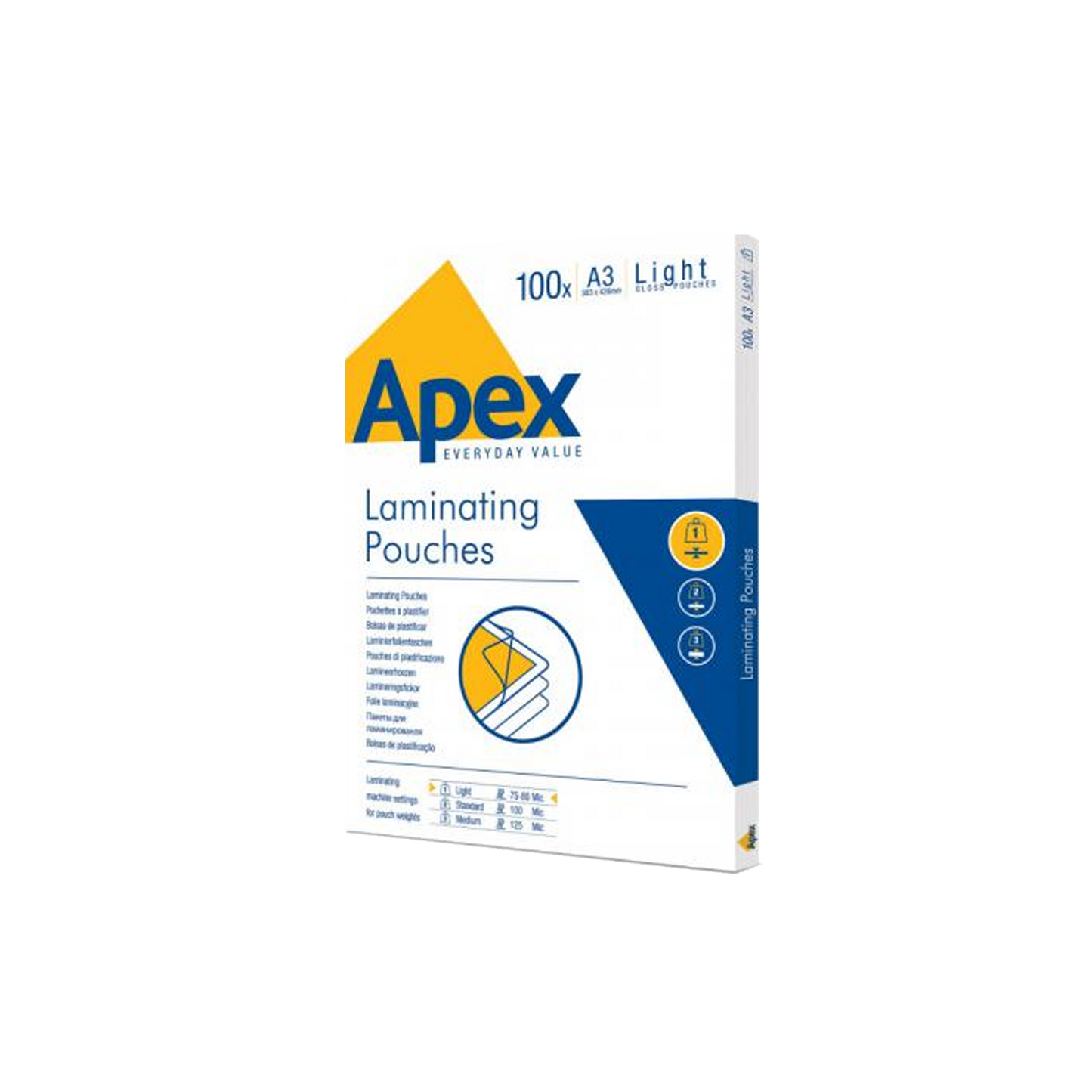Laminating Pouch A3 2x75 Micron Gloss (Pack 100)