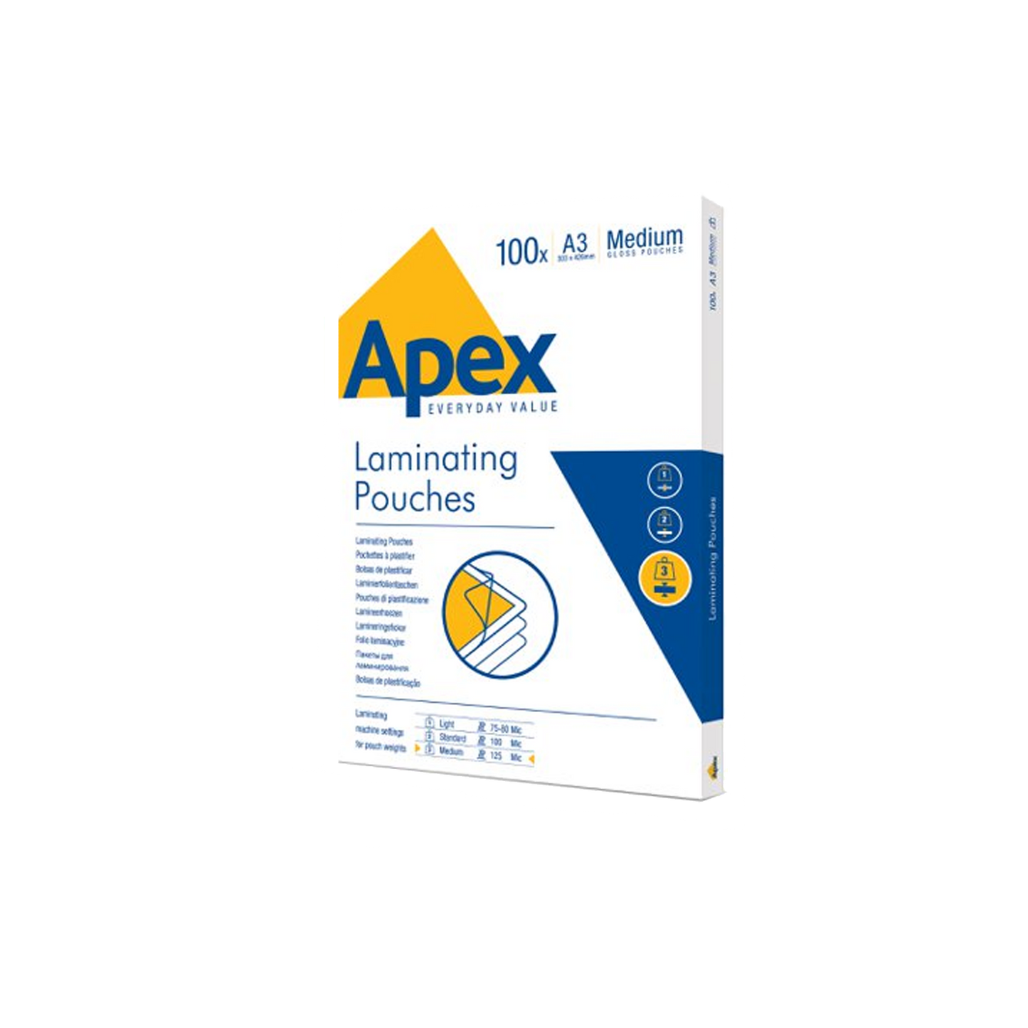 Laminating Pouch A3 2x125 Micron Gloss (Pack 100)
